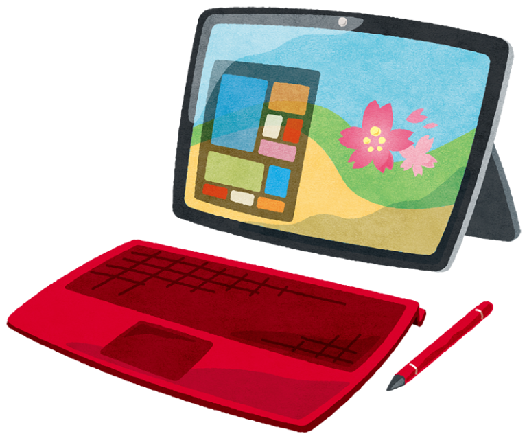 タブレットpcの無料フリーイラスト 咲くっとイラスト さくっといらすと