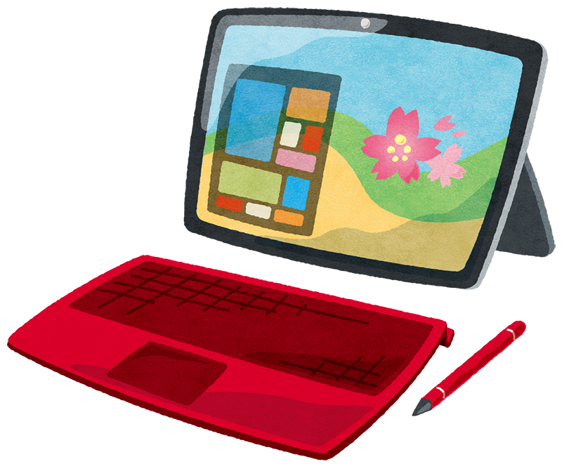 タブレットpcのフリーイラスト 咲くっとイラスト さくっといらすと